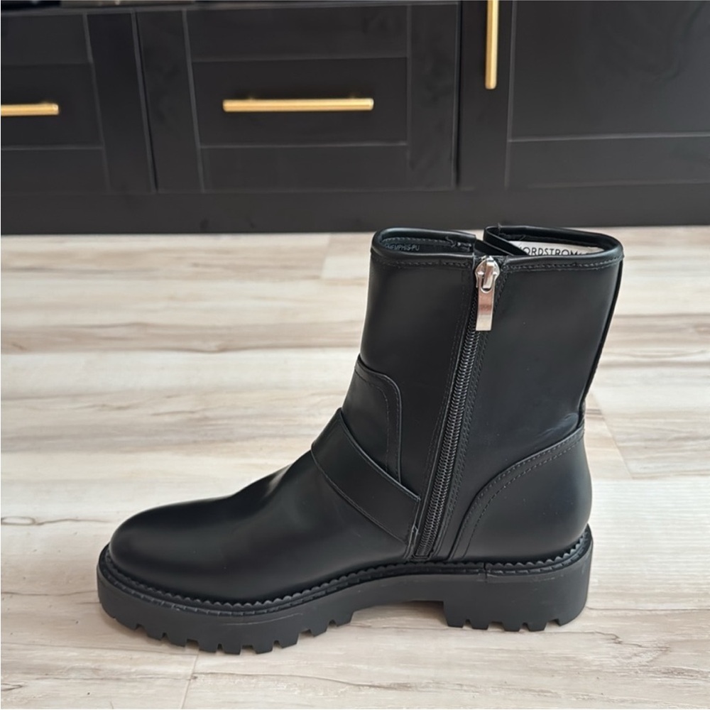 Nordstrom Macombs Water-Resistant Moto Boots – Black | Lug Sole - Picture 5 of 9